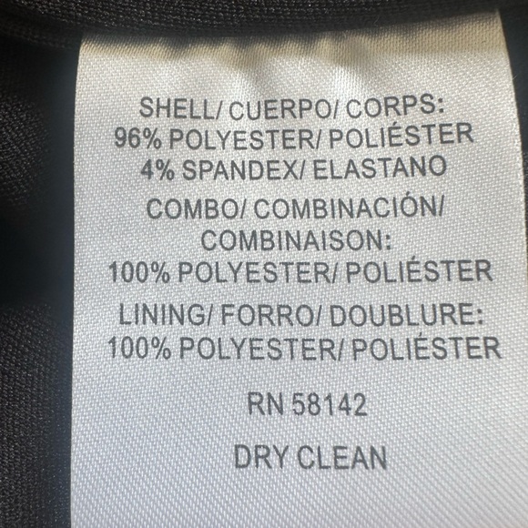 MAGGIE LONDON Women’s Black Illusion Round Neck Cap Sleeve Sheath Dress - Size 6 - Picture 11 of 11